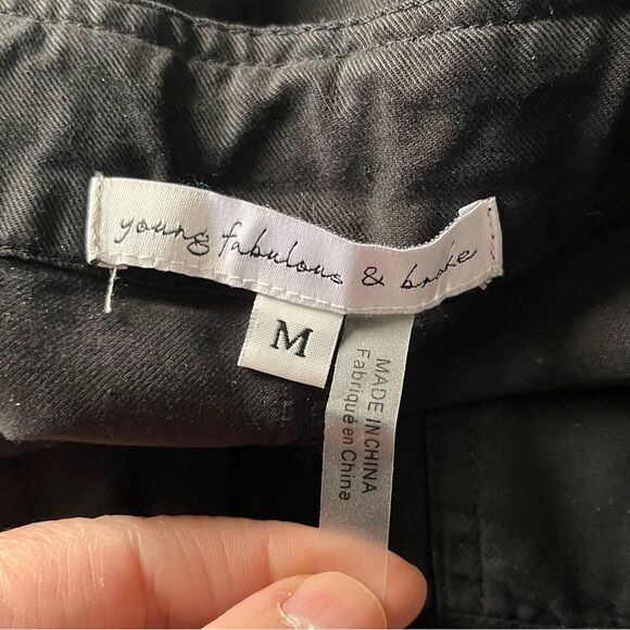 Young Fabulous & Broke Black Tencel Ankle Pants with Cuff Size Medium - Picture 5 of 11